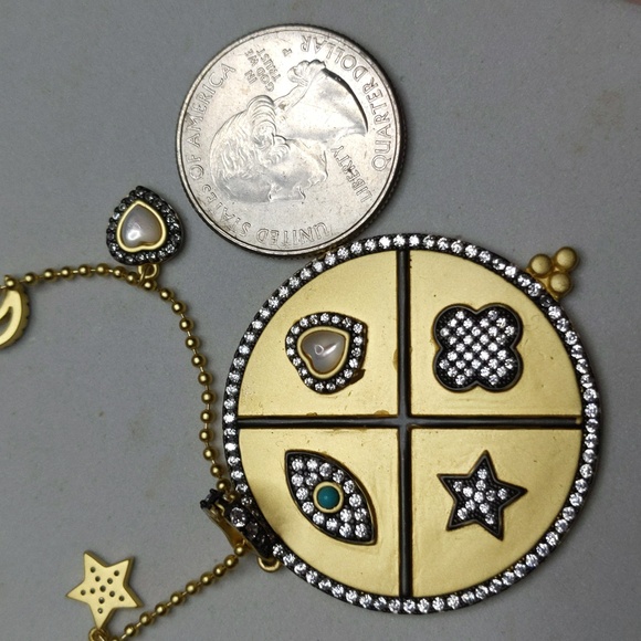 Freida rothman celestial medallion necklace charm pendant enhancer chain 925